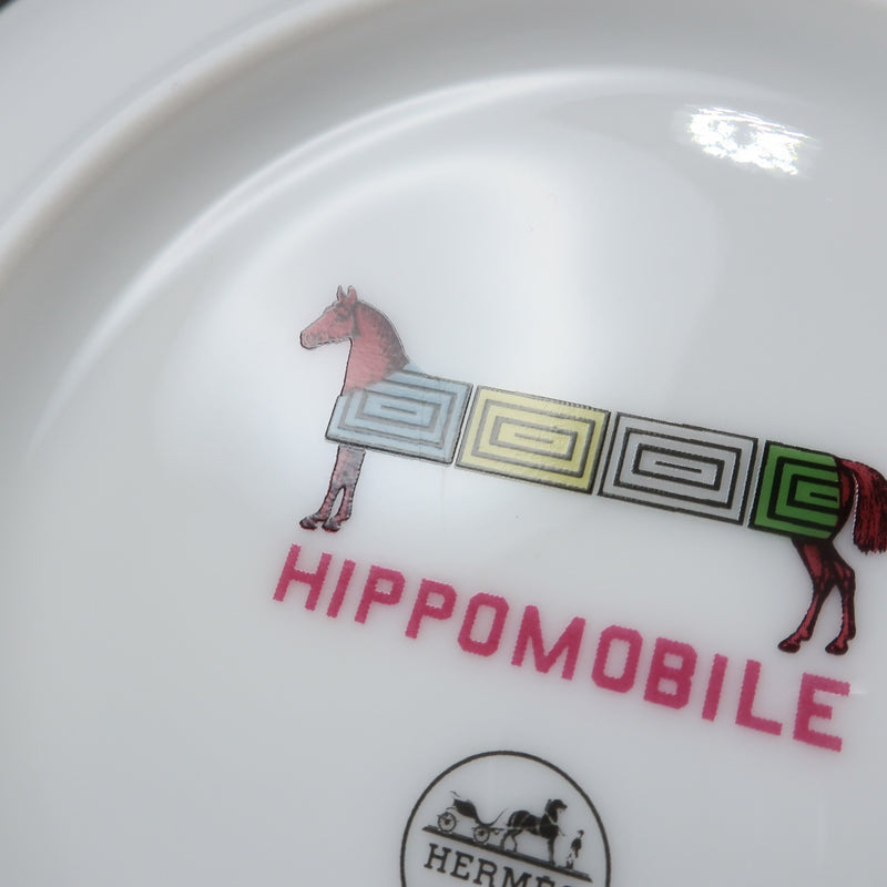 [HERMES] HIPPOMOBILE 14cm plate x 2 porcelain _ tableware A-rank