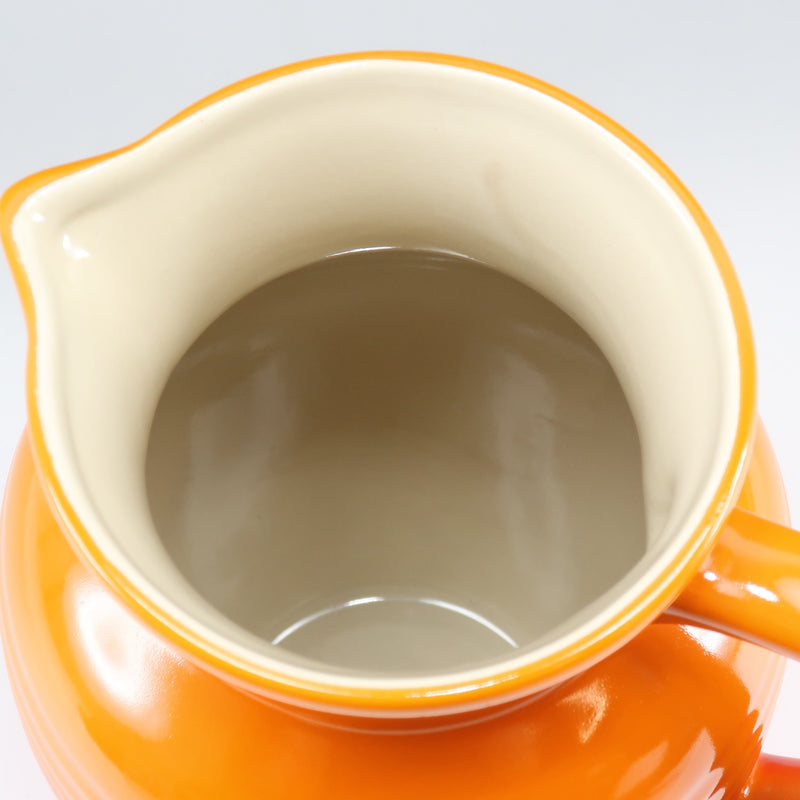 【LE CREUSET】ル・クルーゼ
 ピッチャー/水差し (大) 食器
 H22cm オレンジ pitcher/jug (large) ユニセックスA+ランク