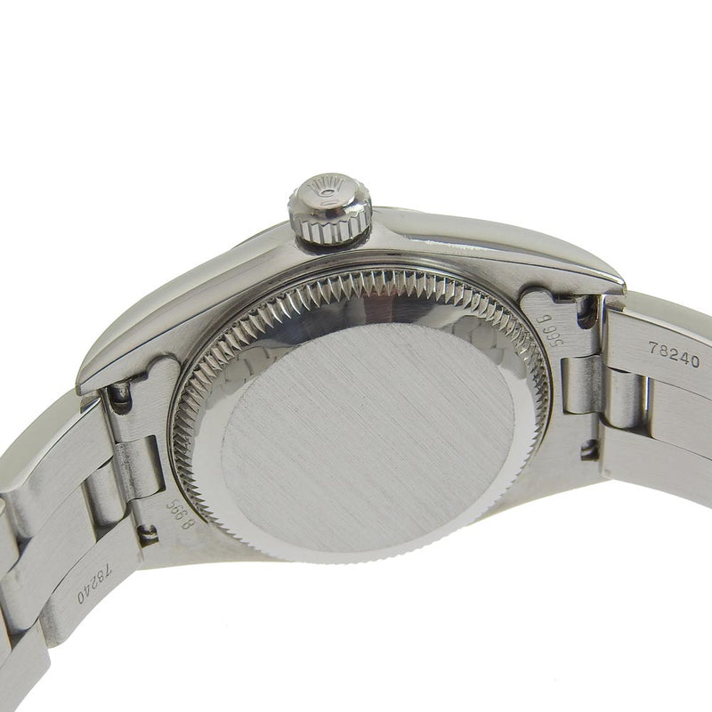 【ROLEX】ロレックス
 オイスターパーペチュアル A番 76080 ステンレススチール 自動巻き アナログ表示 レディース 黒文字盤 腕時計
Aランク