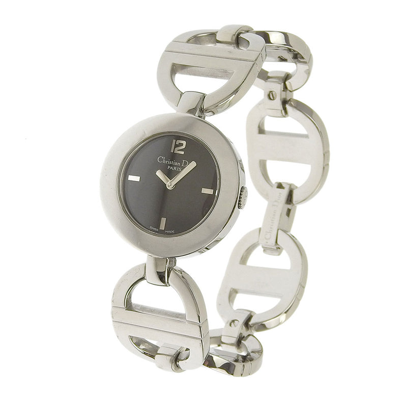 [DIOR] Christian Dior Maris CD022110 Stainless Steel Quartz Analog Ladies Black Dial Watch A-Rank