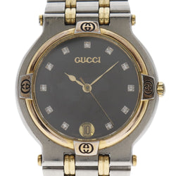 GUCCI Gucci m stainless steel x gold plating silver quartz