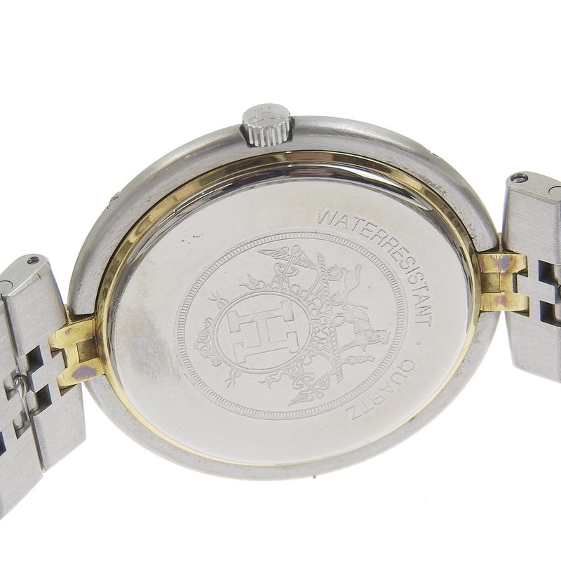 [HERMES] Hermes Profile Stainless Steel x Gold Plating Silver Quartz Analog Display Men White Dial Watch