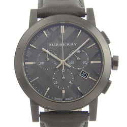 [BURBERRY] Burberry BU9364 Stainless steel x leather brown quartz chronograph men's brown dial Watch A-Rank