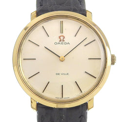 【OMEGA】オメガ
 デビル/デヴィル cal.620 金メッキ×レザー 手巻き アナログ表示 メンズ ゴールド文字盤 腕時計