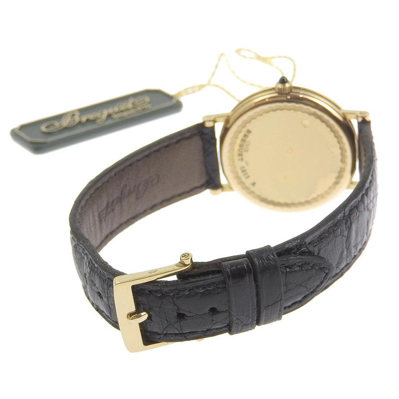 【Breguet】ブレゲ
 クラッシック 8170BA/12/242 K18イエローゴールド×レザー 黒 手巻き スモールセコンド メンズ アイボリー文字盤 腕時計
A-ランク