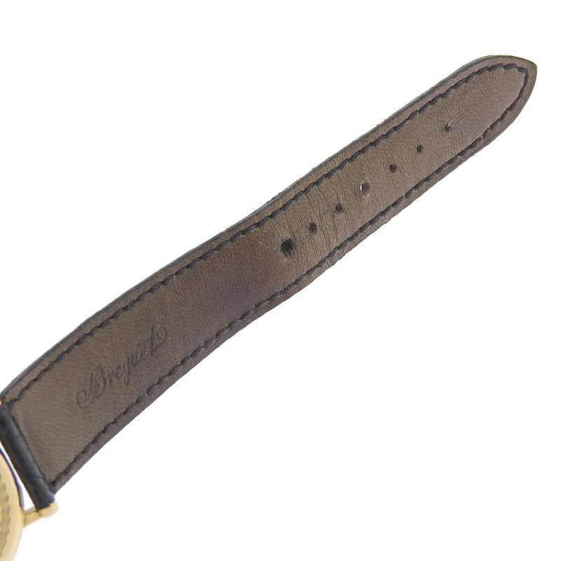 [Breguet] Breguet Classic 8170BA/12/242 K18黄金X皮革黑色黑色小型第二男士象牙表盘a级