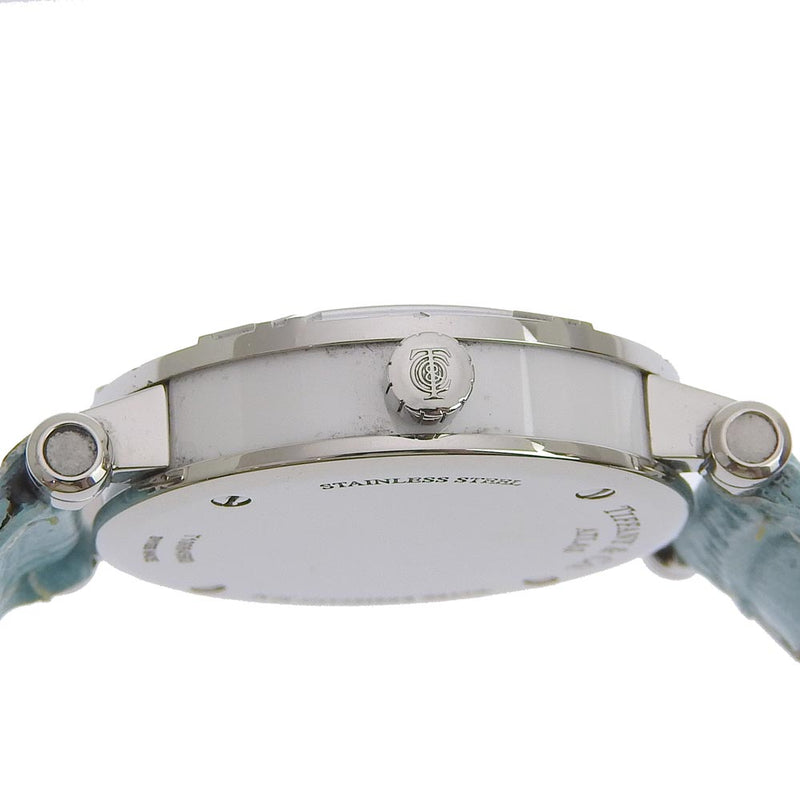 【TIFFANY&Co.】ティファニー
 アトラス Z1300.11.11A31A41A  ステンレススチール×レザー 水色 クオーツ アナログ表示 ボーイズ 白文字盤 腕時計
Aランク