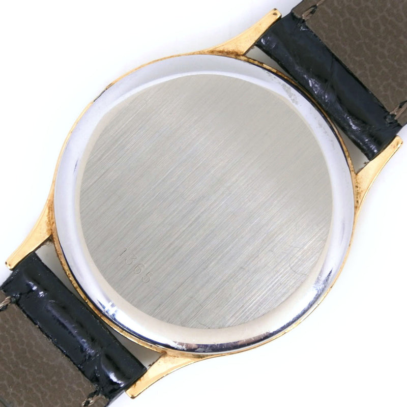 公式販売正規品・美品デビル ゴールド文字盤 スイス製 レザー/黒 QZ メンズ腕時計 デビル