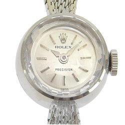 [ROLEX] Rolex Precision Cal.1401 K18 White Gold Silver Human Round Ladies Silver Dial Watch