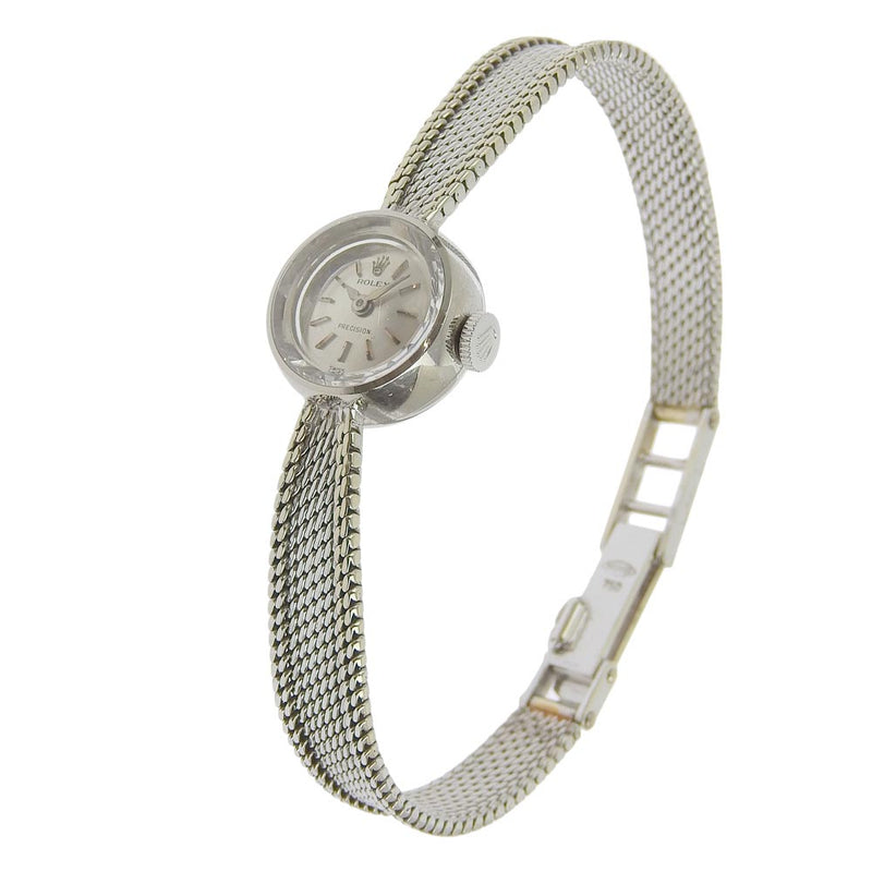 [Rolex] Rolex Precision Cal.1401 K18 Reloj de dial de plata ronda de plata humana de oro blanco de oro blanco