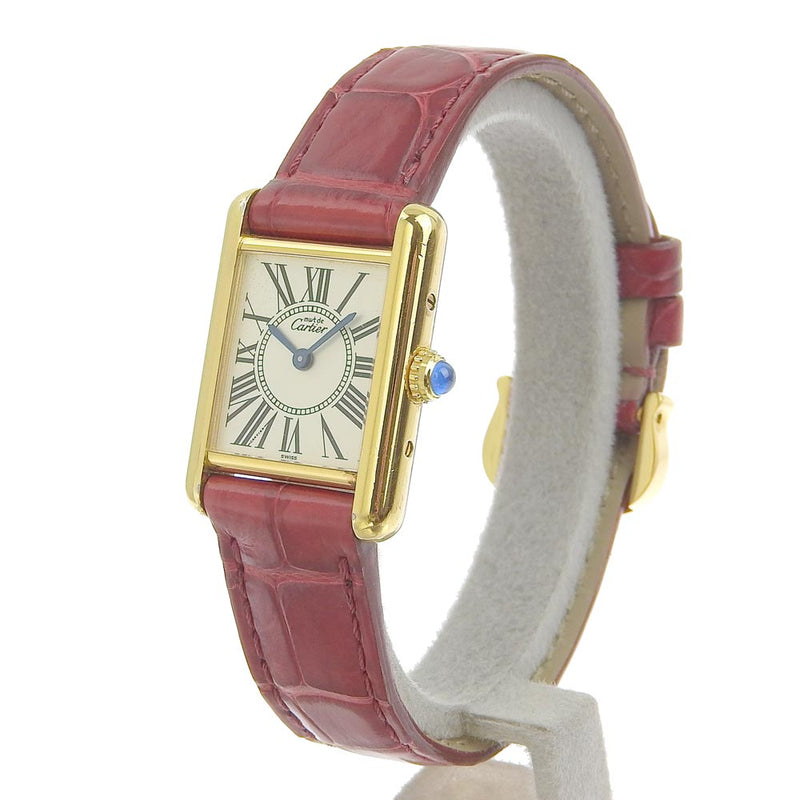 【CARTIER】カルティエ パンテールLM ラウンド 83084241 ゴールド＆スチール クオーツ アナログ表示 メンズ ベージュ文字盤 腕時計