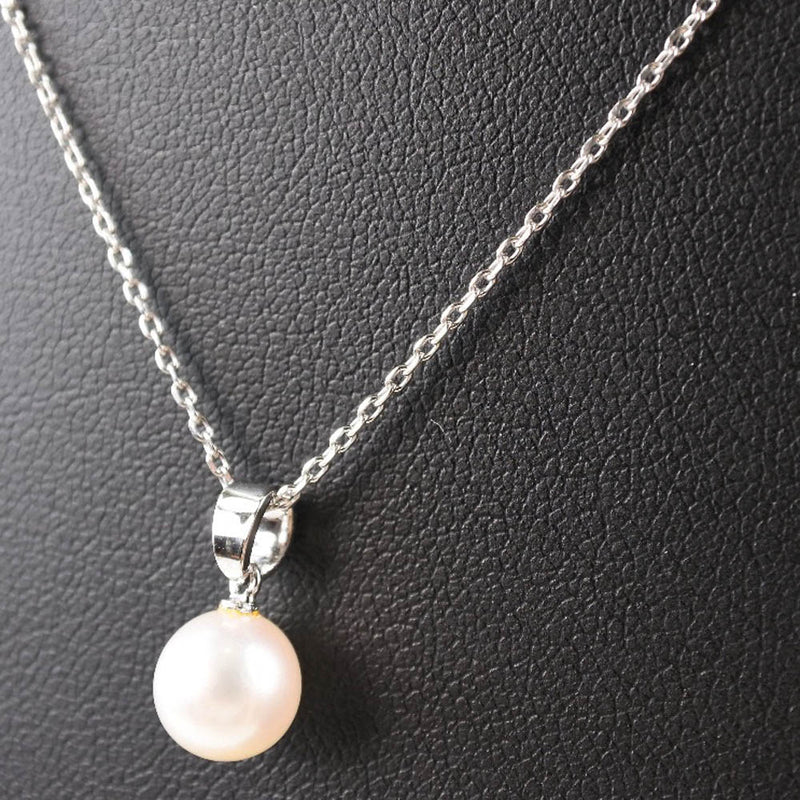 Mikimoto] Mikimoto K14 White Gold x Pearl Ladies Necklace SA rank 