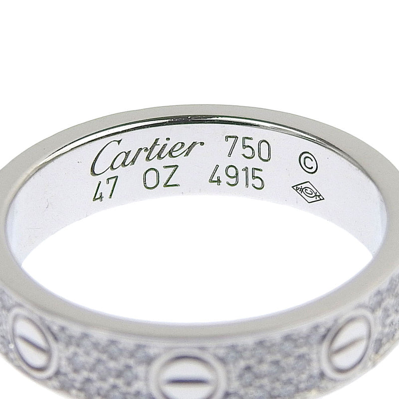 CARTIER】カルティエ ミニラブリング パヴェダイヤ K18ホワイト