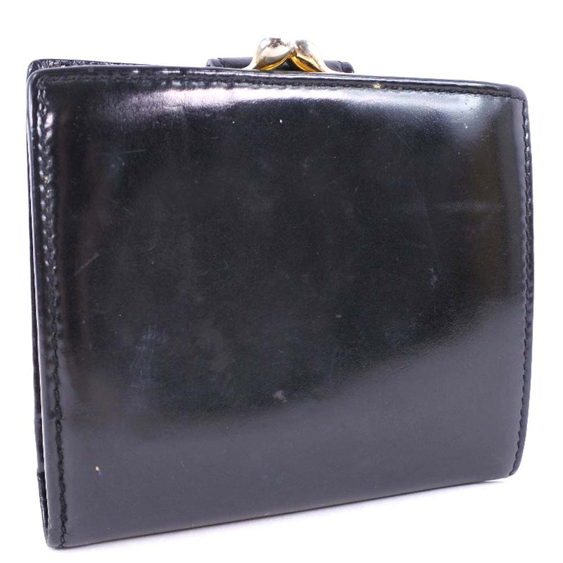 【GUCCI】グッチ
 パテントレザー 黒 レディース 二つ折り財布