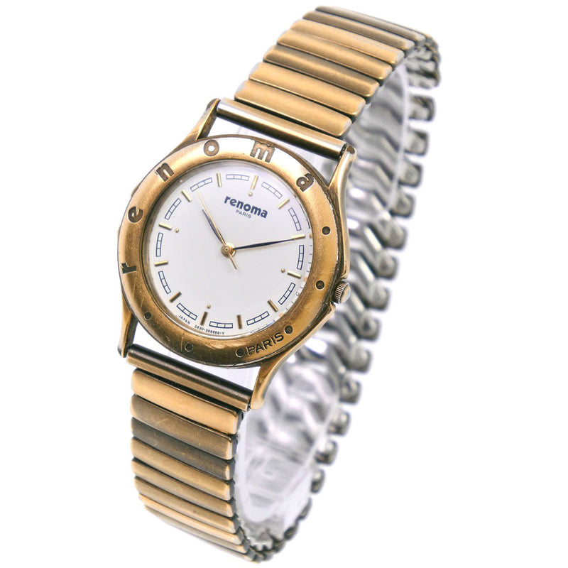 【renoma】レノマ
 3630-363671TA 腕時計
 ステンレススチール ゴールド クオーツ アナログ表示 ボーイズ 白文字盤 腕時計