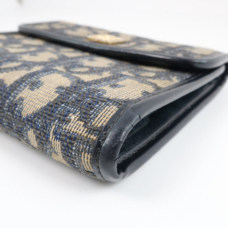 Dior】クリスチャンディオール トロッター 二つ折り財布 キャンバス