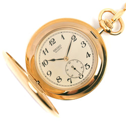 [Seiko] Seiko 7N07-001A Pocket Watch Gold Let-for-Small Small Second Unisex Gold Dial A Rank