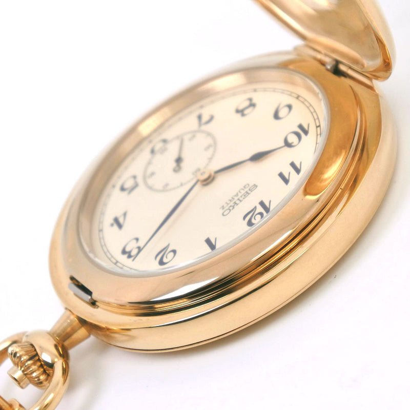 [Seiko] Seiko 7N07-001A Pocket Watch Gold Let-for-Small Small Second Unisex Gold Dial A Rank