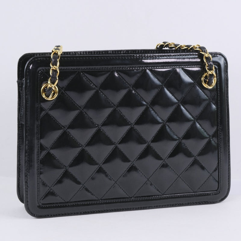 CHANEL] Chanel Chain Shoulder Fringe Enamel Vintage A2200 7100 Shoulder bag  Patent leather black ladies shoulder bag A-rank – KYOTO NISHIKINO