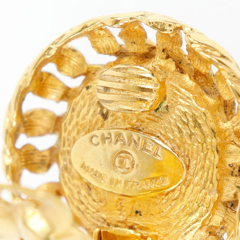 [Chanel] Chanel Vintage Gold Plating x Pendientes de damas de perlas falsas B-Rank