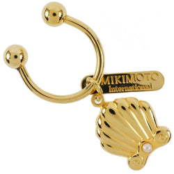 [Mikimoto] Mikimoto 
 Shell Mochifu Keychain 
 Keyling gold plating x pearl shell motif unisex