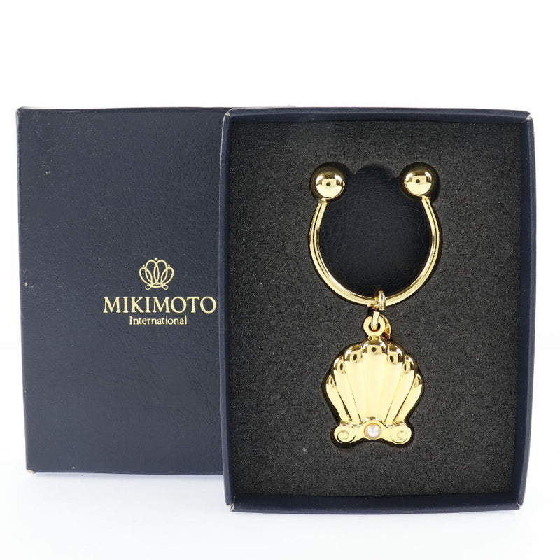 [Mikimoto] Mikimoto 
 Shell Mochifu Keychain 
 Keyling gold plating x pearl shell motif unisex