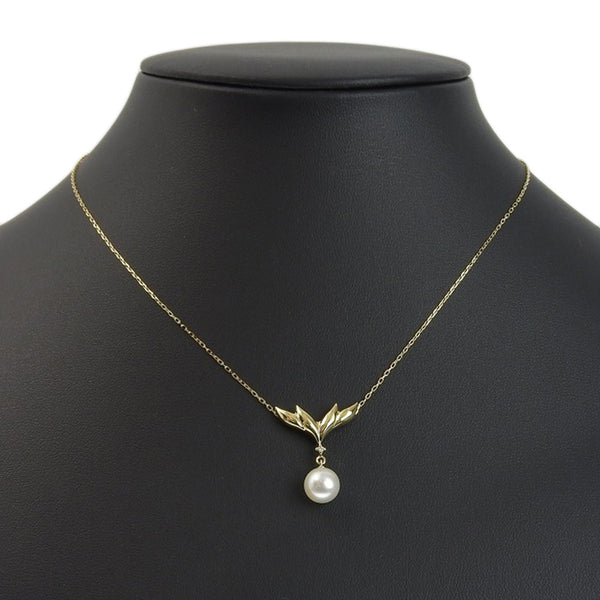 [Mikimoto] Mikimoto Pearl K18 Yellow Gold X Pearl Ladies Necklace SA Rank