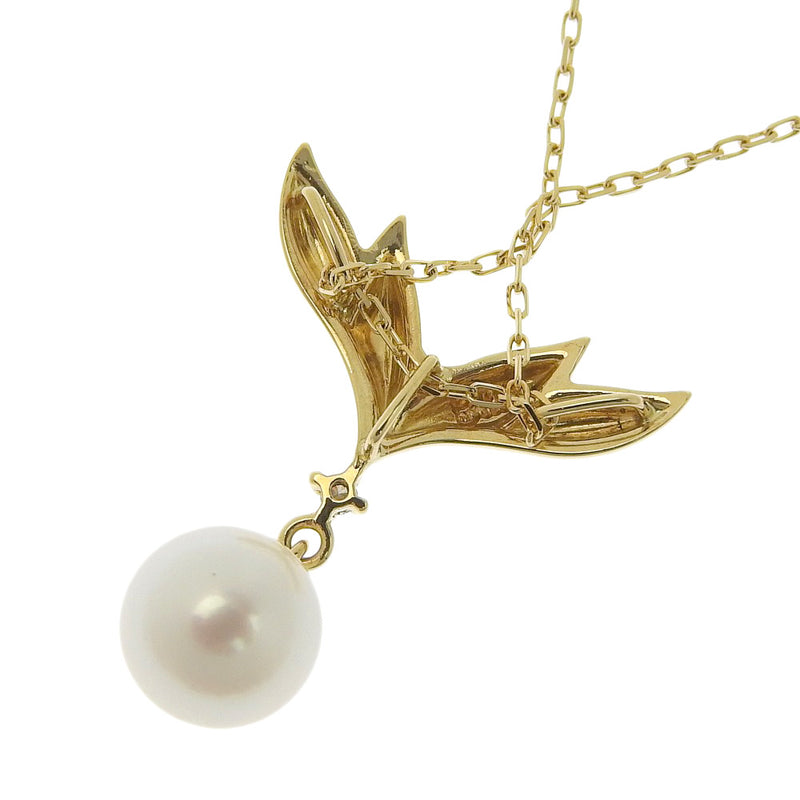 [Mikimoto] Mikimoto Pearl K18 Yellow Gold X Pearl Ladies Necklace SA Rank