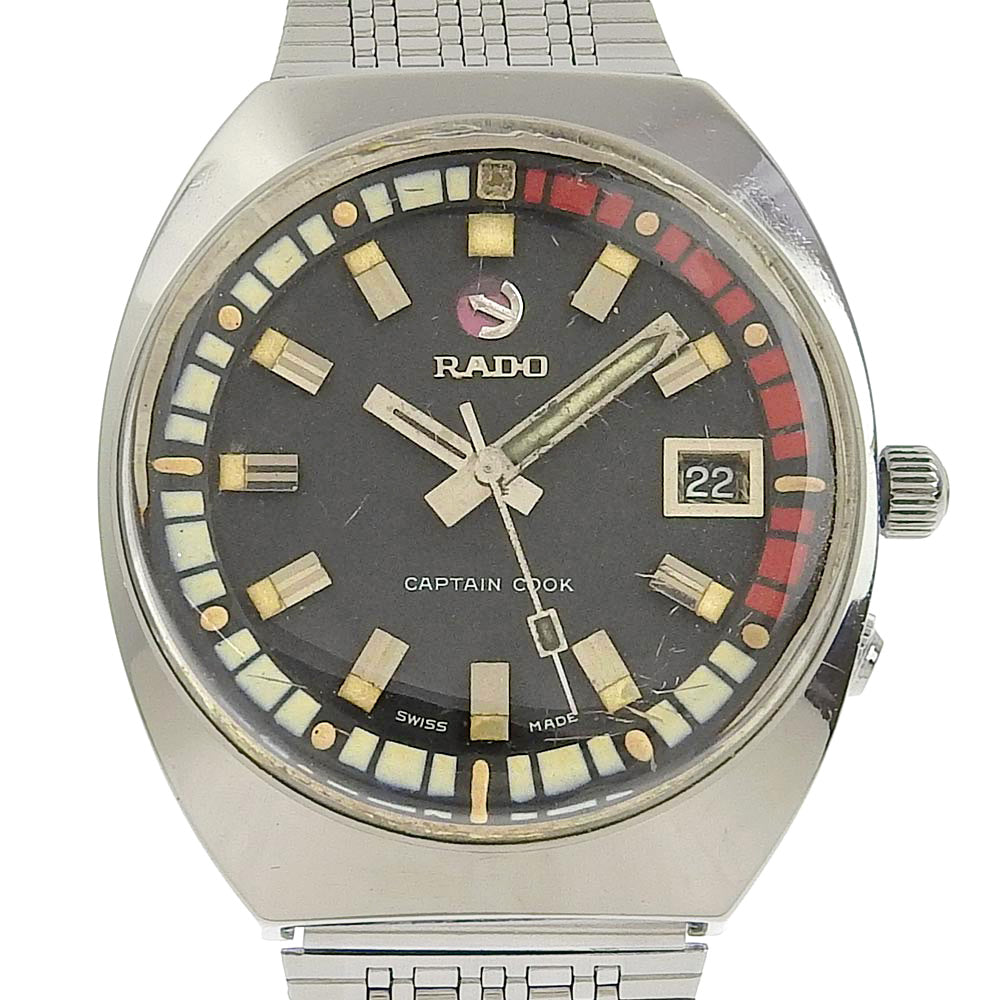 RADO】ラドー キャプテンクック 345602 ステンレススチール 赤 自動