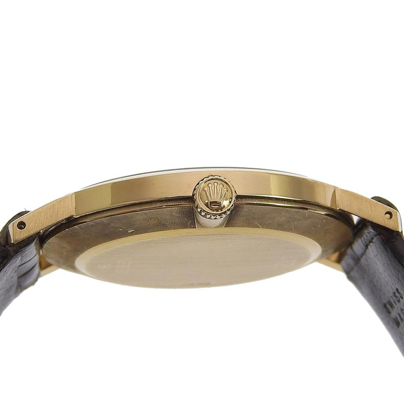 【ROLEX】ロレックス
 チェリーニ cal.1602 4112 K18イエローゴールド×レザー ゴールド 手巻き アナログ表示 メンズ 白文字盤 腕時計
A-ランク