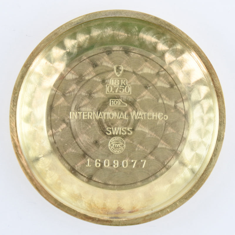 [IWC] International Watch Company Cal.853 K18 Oro amarillo x cuero Oro amarillo negro Automático Analógico Carga de plataforma de plata para hombres