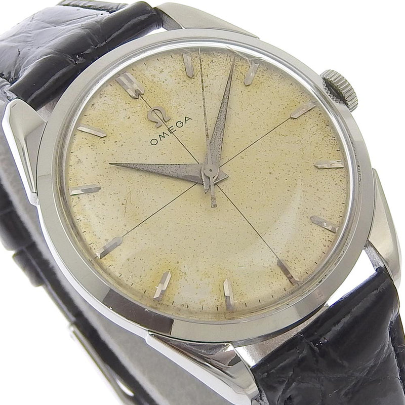 [欧米茄]欧米茄古董Cal.284 2910-1不锈钢银色手动模拟显示男士银牌手表