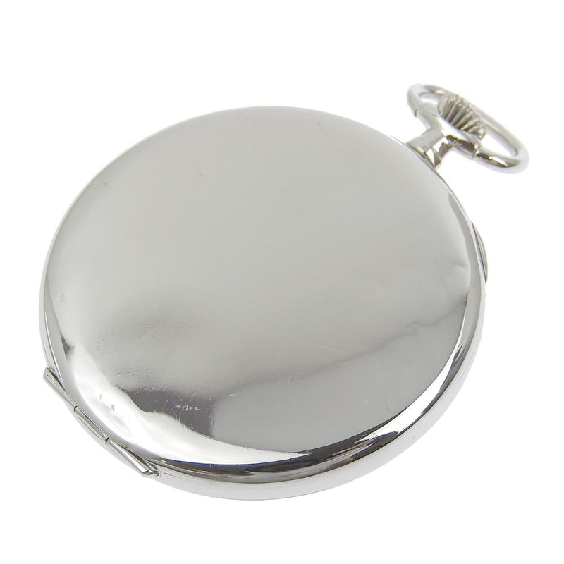 [ULYSSE NARDIN] Ulys Naldan Small Second PT Platinum Silver Human Round Unisex White Dial Pocket Clock