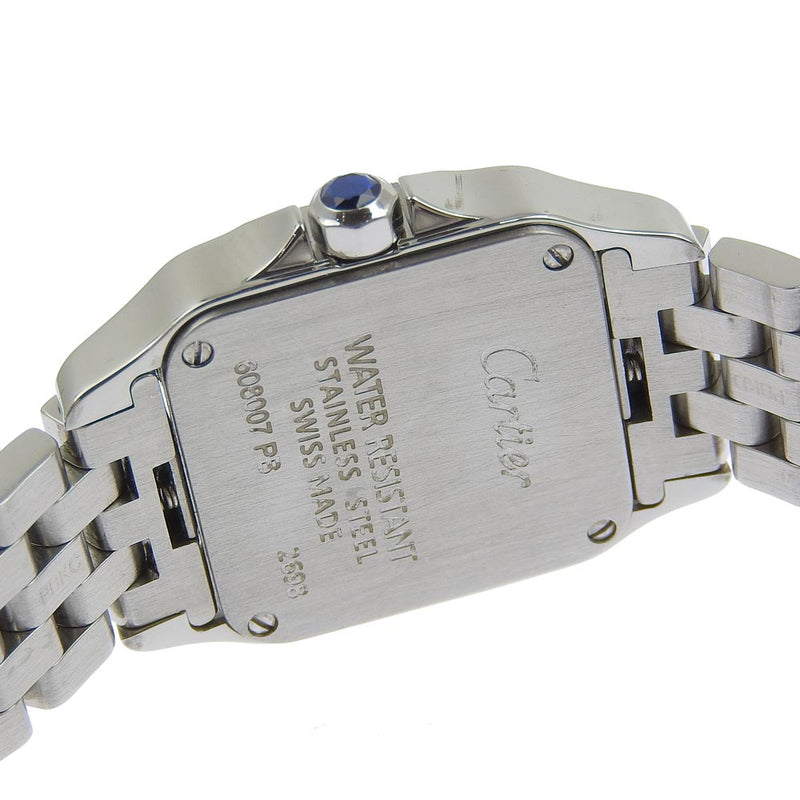 [Cartier] Cartier Santo Suduzelle SM Watch W25064Z5 Acero de acero de acero de acero de acero de acero plateado Pantalla analógica de plata Dial Santos de Moiselle SM Ladies A Rank