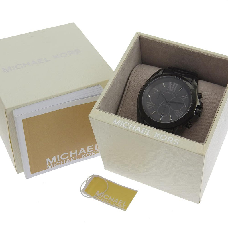 [Michael Kors] Michael Course Blood Show MK-5550 Stainless steel Black Quartz Chronograph Unisex Black Dial Dial Watch