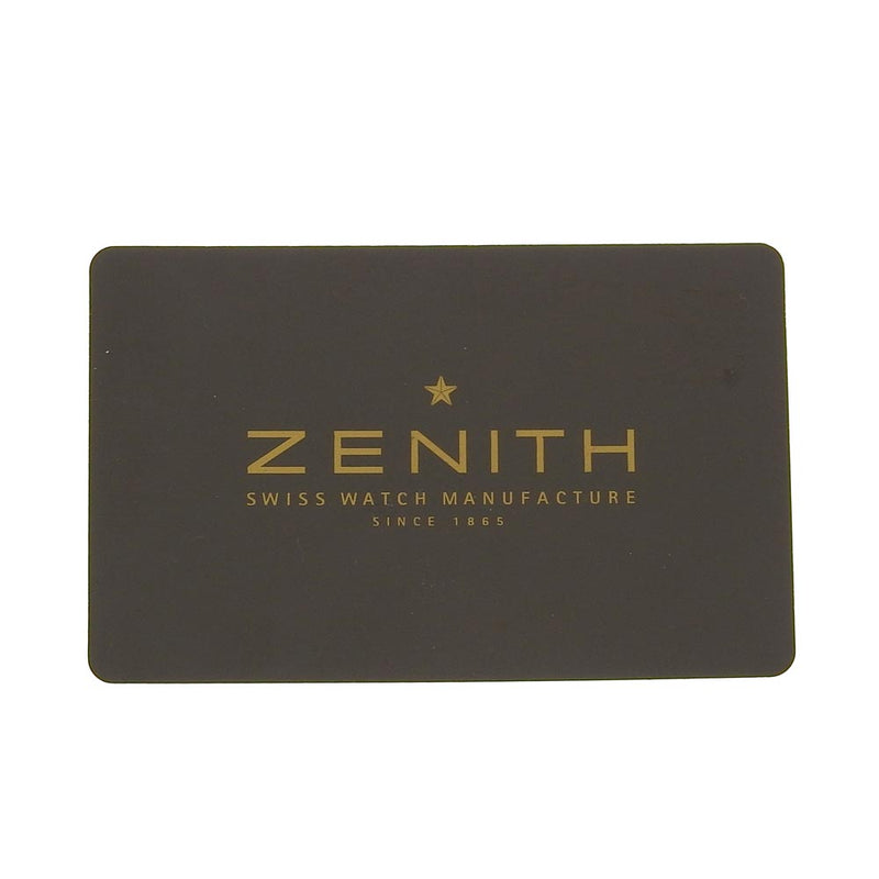 [Zenith] Zenis Chronomaster XXT Open Power Reserve 03.1260.4021 스테인리스 스틸 X 가죽 블랙 자동 풍력 발전 예비 남성 블랙 다이얼 시계 A-RANK