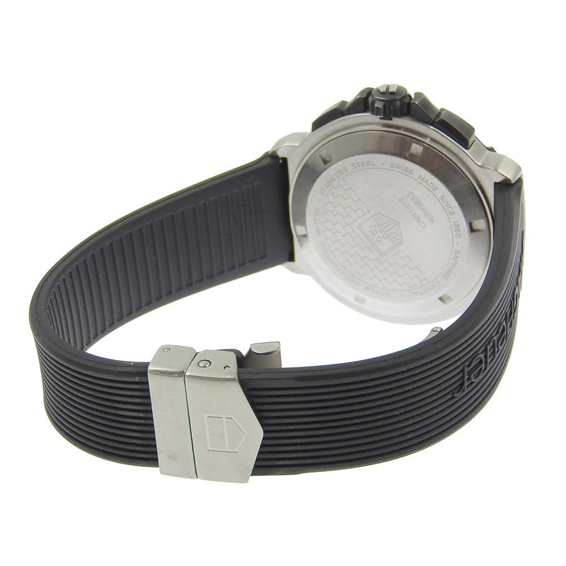 [TAG HEUER] TAG Hoire Formula 1 Grand Date CAH1010 Stainless steel x Rubber Black Quartz Chronograph Men's Black Dial Watch