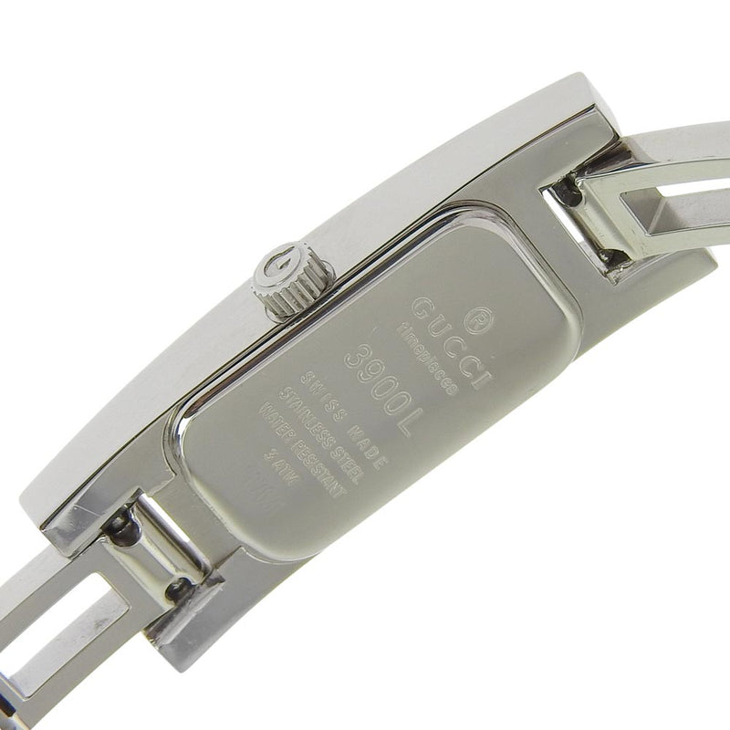 [GUCCI] Gucci 3900L Stainless Steel x Diamond Silver Quartz Analog Ladies White Shell Dial Watch