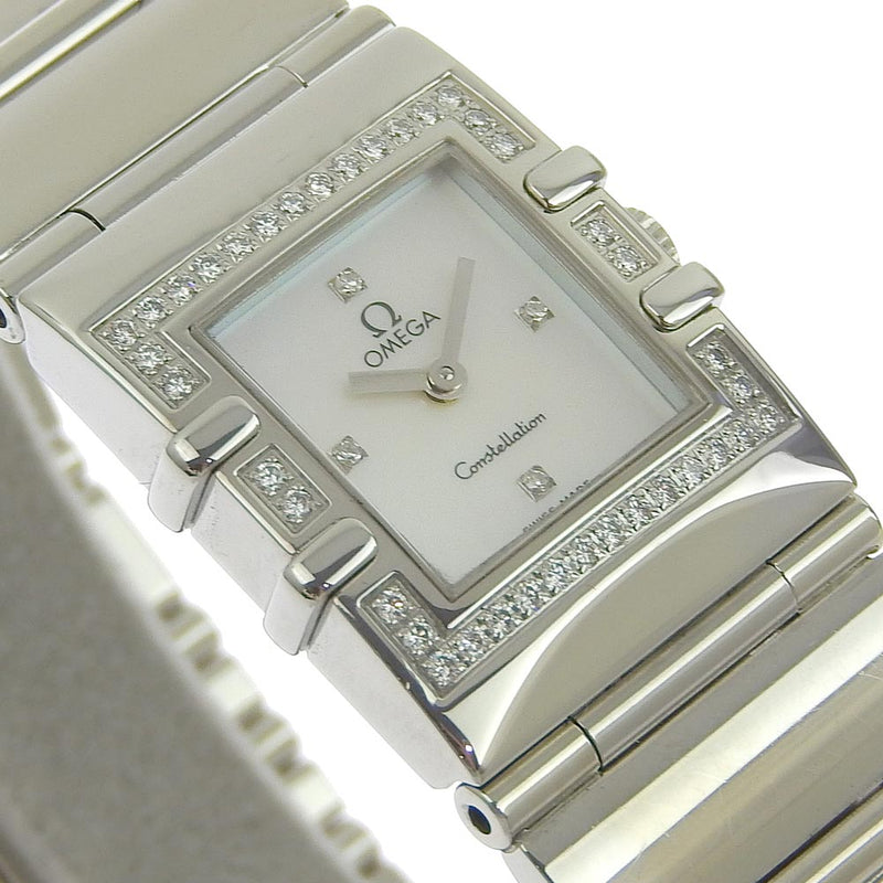 オメガ OMEGA コンステレーション カレ クアドラ ホワイトシェル 1528.76 ステンレススチール クオーツ レディース 腕時計