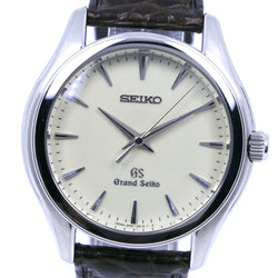 [Seiko] Seiko Grand Seiko 9f61-0A10 SBGX009 Stainless Steel x Leather Silver Quartz Analog L display Men's Ivory Dial Watch