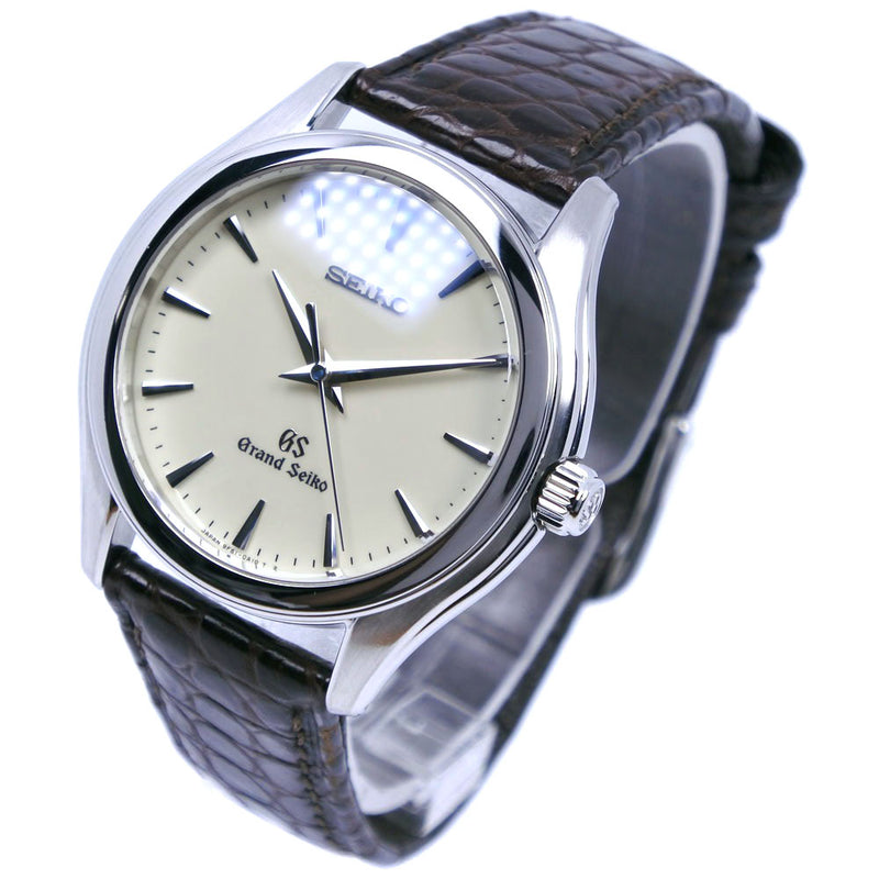 [Seiko] Seiko Grand Seiko 9F61-0A10 SBGX009 Acero inoxidable X Reloj de dial de marfil de marfil para hombres de cuarzo de plata de cuero