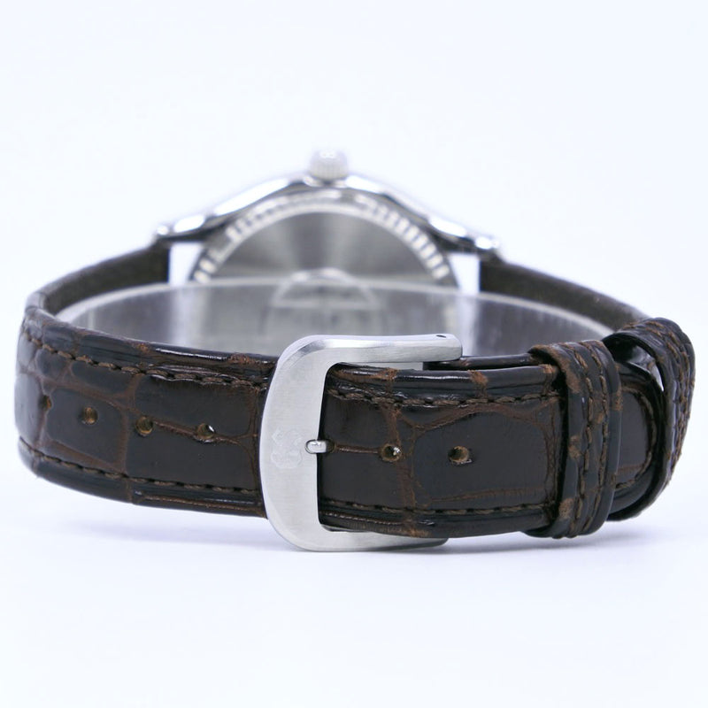 【SEIKO】セイコー
 グランドセイコー 9F61-0A10 SBGX009 ステンレススチール×レザー シルバー クオーツ アナログ表示 メンズ アイボリー文字盤 腕時計