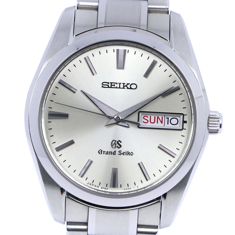 [Seiko] Seiko Grand Seiko Day Date 9F83-0AH0 SBGT035 Stainless Steel Steel Silver Quartz Analog Display Men's Silver Dial Watch A Rank