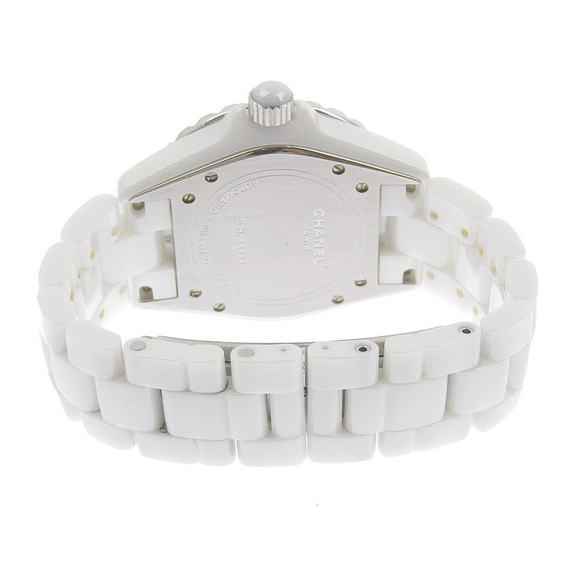 【CHANEL】シャネル
 J12 ダイヤベゼル H5700 ホワイトセラミック×ダイヤモンド 白 自動巻き アナログ表示 メンズ 白文字盤 腕時計
A-ランク