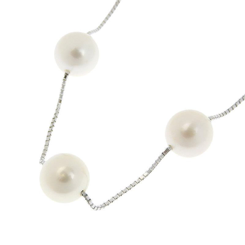 [Tasaki] Estación de Tasaki 12p8.5-9 mm K18 Gold blanco x perla plateado collar de damas sa