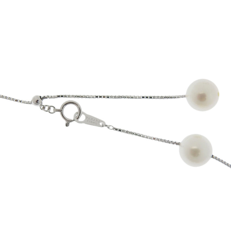 [Tasaki] Estación de Tasaki 12p8.5-9 mm K18 Gold blanco x perla plateado collar de damas sa