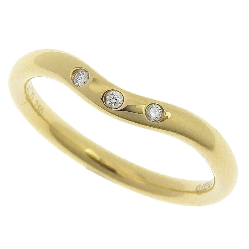 [TIFFANY & CO.] Tiffany Banding 3P Diamond Elsa Peletti K18 Yellow Gold x Diamond 7.5 Gold Ladies Ring / Ring SA Rank