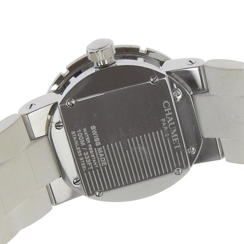 【Chaumet】ショーメ
 クラスワン 13Pダイヤ  ベゼルダイヤ 622C ステンレススチール×ラバー×ダイヤモンド シルバー クオーツ アナログ表示 レディース 白文字盤 腕時計
Aランク