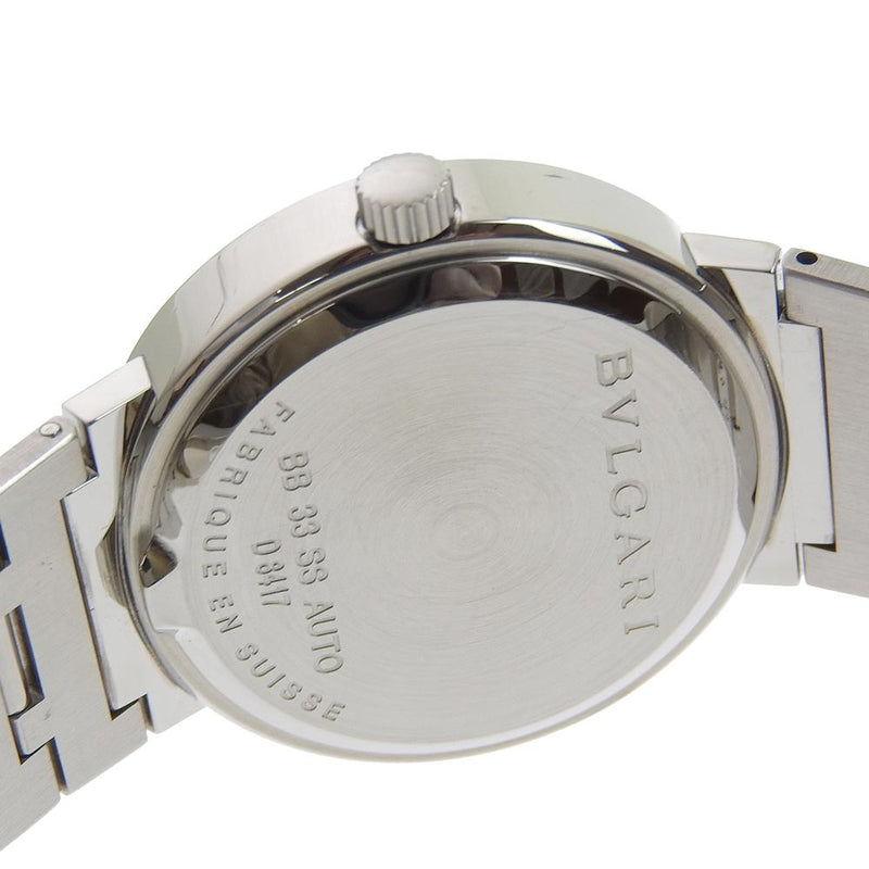 【BVLGARI】ブルガリ
 ブルガリブルガリ BB33SSAUTO ステンレススチール シルバー 自動巻き メンズ 黒文字盤 腕時計
Aランク