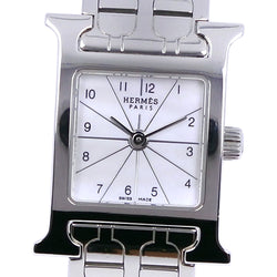 [Hermes] Hermes H Watch Watch HH1.110 스테인레스 스틸 쿼츠 아날로그 다이얼 쉘 다이얼 H 시계 레이디스 계급